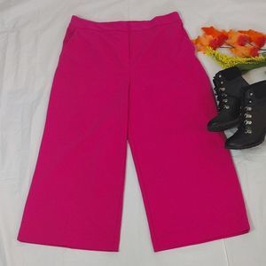 Worthington Hot Pink High Rise Wide Leg Pull On Trouser Pants XXL